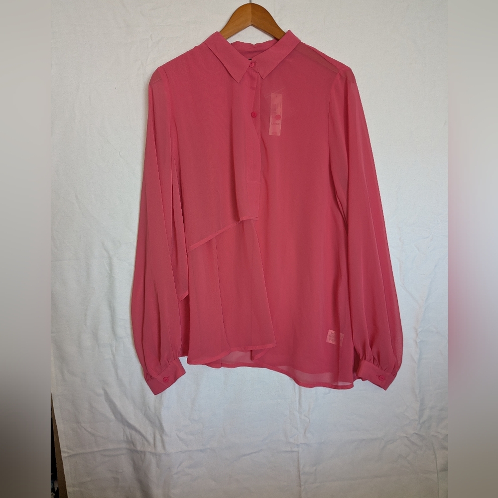 Allen B. By Allen Schwartz Vibrant Pink Blouse